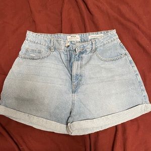 Denim high rise shorts
